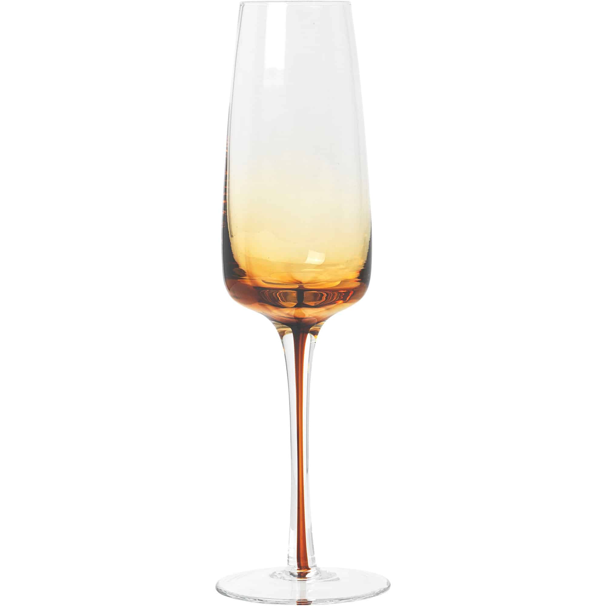 Broste Copenhagen “‘Amber”‘ Mundblæst champagneglas